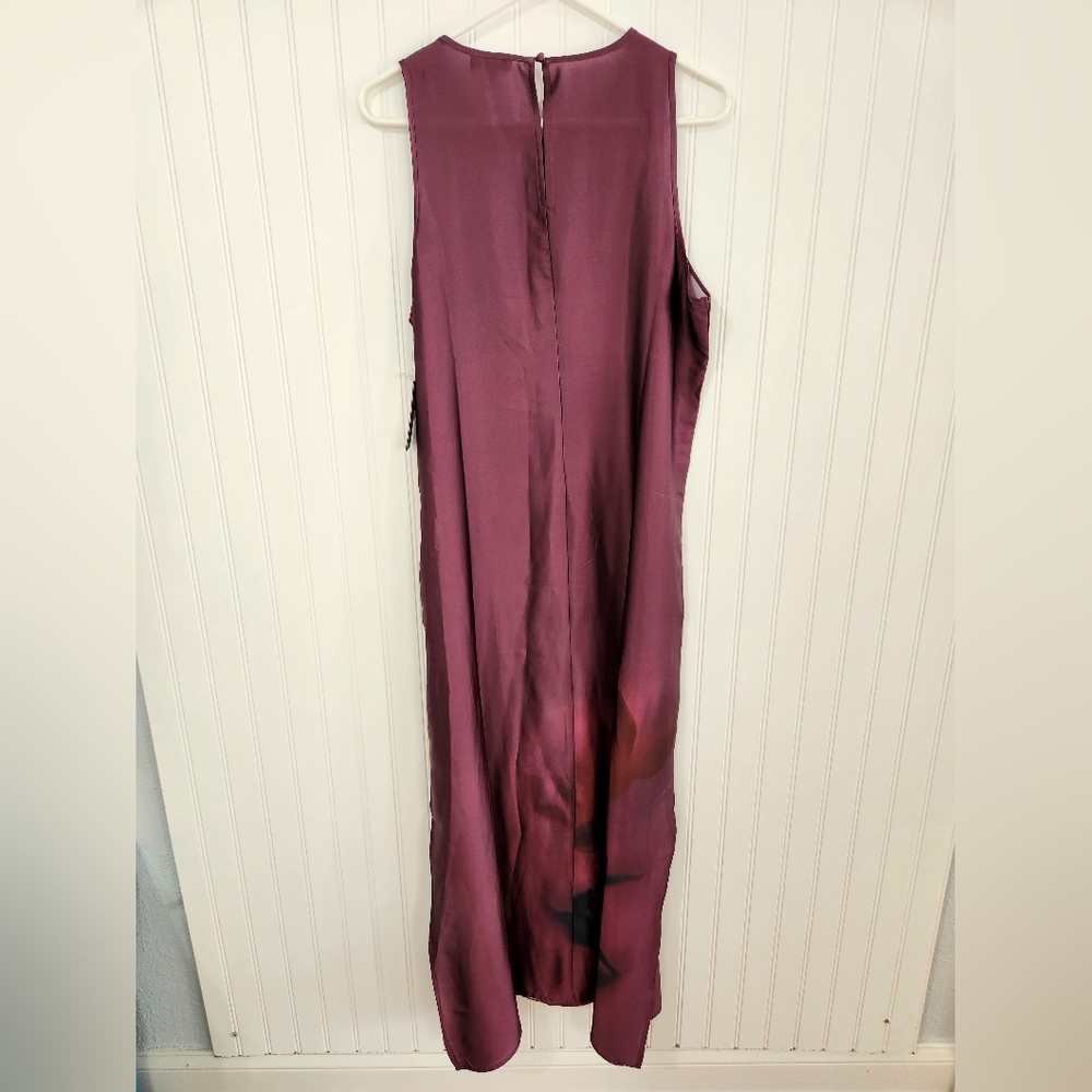 Vince Camuto | NWT Wonderwall Satin Maxi Dress Sweet Plum Large - Picture 4 of 13